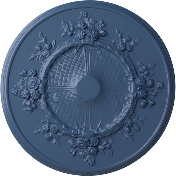Ekena Millwork Flower Ceiling Medallion (Fits Canopies up to 3 7/8"), Hand-Painted Americana, 27"OD x 1 1/8"P CM27FLAMF - main
